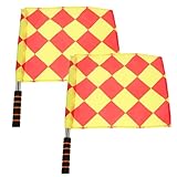 iplusmile 審判旗 ラインズマンの旗 サッカー審判の旗 スポーツ審判の旗 ハンドヘルド旗司令官旗 防水 防錆 長期使用 耐久 快適 