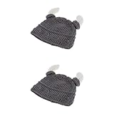 Prettyia 赤ちゃんの帽子　　手作り　　幼児　少女　女の子　　ビーニー　かぎ針編み　　ニット　　ソフト　全3種類 - 1×赤ちゃん帽子と1×大人帽子