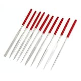 uxcell ヤスリセット　ヤスリ　メタル製シャンク　10本入 140x3mm