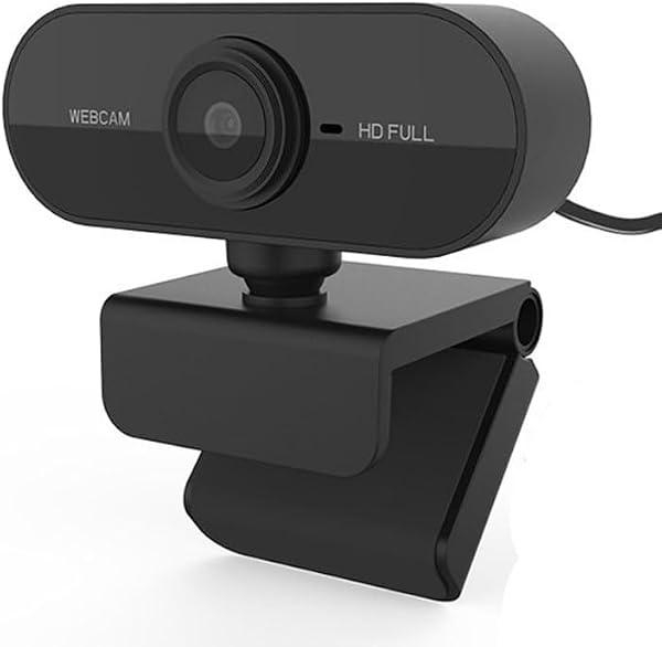 WEBカメラ Full HD 1080p 200万画素 広角95° 小型 クリップ/スタンド式 固定フォーカスレンズ HD光補正機能付き ウェブカメラ マイク内蔵 ビデオ会議/授業用 WEBカメラ, Windows 11/10/8/7、Mac OS、AndroidおよびLinux, Teams, Zoom, Skype,Lineなど対応可 (小型・固定フォーカス) - 1