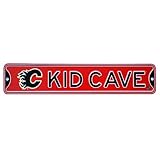 Calgary Flames KID CAVE AuthenticスチールStreet Sign One-Size