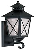 Livex Lighting 2670-04 Montgomery 1-Light Outdoor Wall Lantern, Black [並行輸入品]
