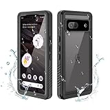 【Yikasina】 Google Pixel 7a 防水ケース 6.1インチ IP68防水規格 防水 防雪 防塵 耐震 耐衝撃 付け外し簡単 ピクセル7a ケース ストラップホール付き ワイヤレス充電対応 (Google Pixel 7a, ブラック)