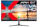 JAPANNEXT 21.5インチ VAパネル搭載 フルHD(1920x1080)解像度 液晶モニター JN-V215F2 HDMI VGA sRGB:98% コントラスト比3000:1 【2年保証】