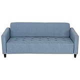 UNE BONNE(ウネボネ) 北欧 モダン 布製 2人掛け リクライニング　ふわふわオシャレ ファブリックソファ FABRIC_BLUE