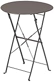 タカショー 折りたたみ式 フォート カフェ テーブル ダークブラウン 55.5×55.5×70cm