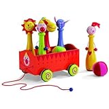 JANOD(ジャノー)  サーカスのボウリングワゴン（木製プルトーイ）