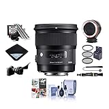 Sigma 24mm f/1.4 DG HSM ARTレンズ Sony Eマウントカメラ用 ブラック 77mmフィルターキット付き LensAlign MkIIフォーカスキャリブレーションシステム ピークデザインレンズチェンジキットアダプター フレックスレンズシェードなど