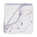 [正規輸入品](エイデンアンドアネイ)aden+anais オーガニック モスリン ドリーム ブランケット/お花とシカ