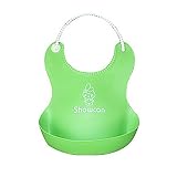 Topzh® 調節可能なネックバンド付きユニセックスウォータープルーフベビービブス - シリコンビブ（2パック）簡単にワイプクリーン - 赤ちゃんと幼児のための完璧なギフト - 深いポケットフードとく