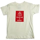 YoungPunks Little Boys Keep Calm and Read Me a Book Tシャツ幼児用 カラー: ホワイト