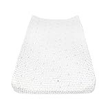 Burt's Bees Baby Alphabet Bee Changing Pad Cover, Heather Grey by Burt's Bees Baby