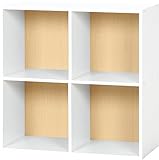 不二貿易 ユニットKDボックス ワイアード 幅60cm 4マス棚付 ナチュラル 96629