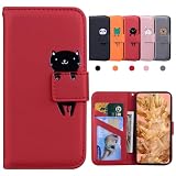 Kedic Google Pixel 8a ケース 手帳型 Pixel 8a 携帯ケース Pixel 8a カバー 可愛い グーグル ピクセル8a ケース ぴくせる8a 手帳型ケース カード収納 財布付き カードホル スタンド機能 Google Pixel 8a スマホケース Pixel8a ケース かわいい 動物柄 薄型 防水 ノート型 男女兼用 (赤)