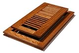 Decor Grates WLF410-M 4-Inch by 10-Inch Wood Flush Mount Floor Register, Medium Oak [並行輸入品]