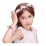 Beito フラワーガールに変身 ヘッドドレス 可愛い 子供用髪飾り ヘアアクセサリー 花冠 花かんむり フラワーティアラ ラワーヘアバンド キッズ 女の子 ヘッドドレス 結婚式 発表会 披露宴 2次