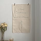 FAMULIA 誕生日 タペストリー バースデータペストリー 縦長 45×90cm 飾り付け 飾り おしゃれ シンプル