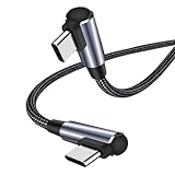 USB Type C ケーブル 1M【PD対応 60W 急速充電】 L字 USB-C & USB-C ケーブル USB2.0対応 タイプC MacBook iPad Pro Xperia Galaxy各種対応