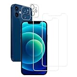 HUAKE ガラスフィルム iPhone12 用 国産硝子素材製 強化 ガラス 指紋防止 液晶 保護 アイフォン12フィルム レンズカバー【