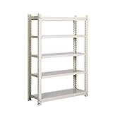 エムケー精工(MK精工) スチールラック 5段 (幅126.5奥行62) 豪力君 ベージュ MR-6125C