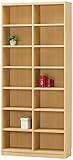 本棚 オープンラック【高さ198,奥行29,幅87cm】ナチュラル 7段 ワイド タイプ 3cm ピッチ 可動棚 付き