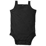 (ベイビーバグズ) Babybugz ベビー・赤ちゃん用 オーガニックコットン ノースリーブ ボディースーツ ロンパース スリープスーツ ベビー肌着 パジャマ (6-12ヶ月) (ブラック)