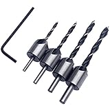 (ドーフィ) Dophee 4本セット 面取り ドリル 刃 木工面取りセット HSS鋼 ドリル