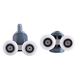 取替戸車　ドアローラー　ボトムトップローラー、ツインローラー、ローラープーリーホイール　交換用シャワーのドアローラー　 (ダブルホイール)