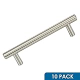 10パックRokハードウェアContemporary 4 – 1 / 4 " ( 108 mm )穴センターユーロStyeつや消しニッケルプルハンドル5 – 13 / 16 " ( 148 mm）全体