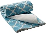 berlando- baby blanket, blue pastel, -MOROCCAN PRINT- ultra soft baby boy blanket, #1 ranked in baby