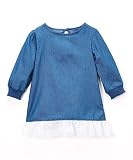 Sweet &ソフトGirlsデニムドレスwith Lace Bottom US サイズ: 4T カラー: ブルー