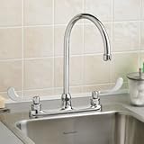 American Standard 6409171.002 Monterrey Top Mount Gooseneck Kitchen Faucet with Spray, 8-Inch [並行輸入品