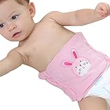(ラボーグ) La Vogue ベビー 腹巻 幼児 赤ちゃん用 臍帯バンドケア 綿製 寝冷え対策 キッズ 女の子 男の子 はらまき 新生児 腹巻き 動物柄 春夏秋 (ピンク)