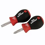 Wiha 31191 Stubby Slotted Screwdriver Set with 1/4 by 1-Inch and Stubby Phillips #2 by 1-Inch with S