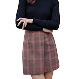 Wunes(TM)?妊娠中の女性のためのブランドの新しい格子縞プリントミニマタニティスカート2色利用可能なサイズM-XL