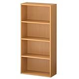 ぼん家具 カラーボックス 薄型 収納ボックス 木製 本棚 収納 マルチラック 4段 ナチュラル