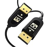 FIBBR認定ディスプレイポ-ト 2.1ケーブル、SuperSpeed DP2.140Gbpsビデオディスプレイポ-トケーブル、8K@60Hz、4K@165Hz、HDR、HDCP2.2、ARC DP to DPをサポートする、ゲーミングモニター用のDP (1.5m)