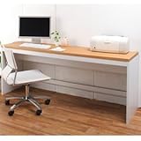 薄型 パソコンデスク ハイタイプ 奥行45 幅180 ナチュラル