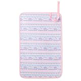 赤ちゃんにやさしい安心おむつ替えマット（日本製）　レースチュールとメリーゴーランド（スケアー地・ライトブルー）　B0804700