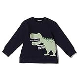 クレードスコープ(キッズ&ベビー)(kladskap) ハラペコザウルス裏毛トレーナー【コン/80】