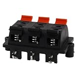 uxcell　スピーカーターミナル　音声プッシュ ジャック　レッド　 ブラック 6ポジション