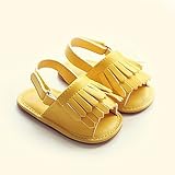 Spinas（スピナス） ベビー　キッズ サンダル　マジックテープで履きやすい！ちっちゃくてもちゃんとオシャレフリンジサンダル！　全５色ベビーサンダル （ブラウン　ローズピンク　ピンク　ホワイト　イエ