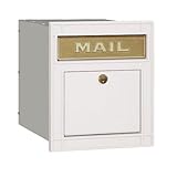 Salsbury Industries 4145P-WHT Cast Aluminum Column Mailbox Locking Plain Door, White by Salsbury Ind