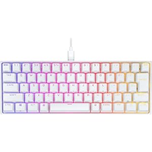 CORSAIR K65 RGB MINI 60% USB-A メカニカルゲーミングキーボード Cherry MX スイッチ採用 ホワィト CH-9194114-JP 日本語配列
