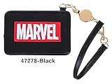 （パスケース）:MARVEL マーベル　パスケース　（黒）　スウェット　リール付き　1404円→1104円