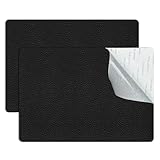 合皮 補修シート20*30cm ソファー補修テープシールタイプ 耐久 レザーシート 補修 車シート 椅子 トラックシート バイク シート 家具 革 補修 (2個セットA4サイズブラック)