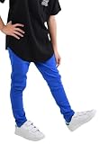 [シメファブリック] ストレッチパンツ レギンスパンツ キッズ ベビー レギパン ジュニア 長ズボン ロングパンツ 男の子 女の子 子供ズボン 子供服 150cm DV-1【20-6】 ROYAL-BLUE