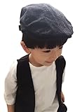 (ビグッド)Bigood キッズ 子供用 ベレー帽 帽子 ハット ハンチング帽 女の子 男の子 キャップ アウトドアハット お出かけ 通学 カジュアル（ブラック）