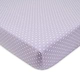 American Baby Company Percale Crib Sheet, Lavender Dots by American Baby Company [並行輸入品]