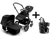 Bugaboo Cameleon3 Stroller 2015, LIMITED EDITION Intense Black with Shiny Chevron Seat Fabric + Buga